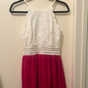 Formal Dress Red and white Boho chic